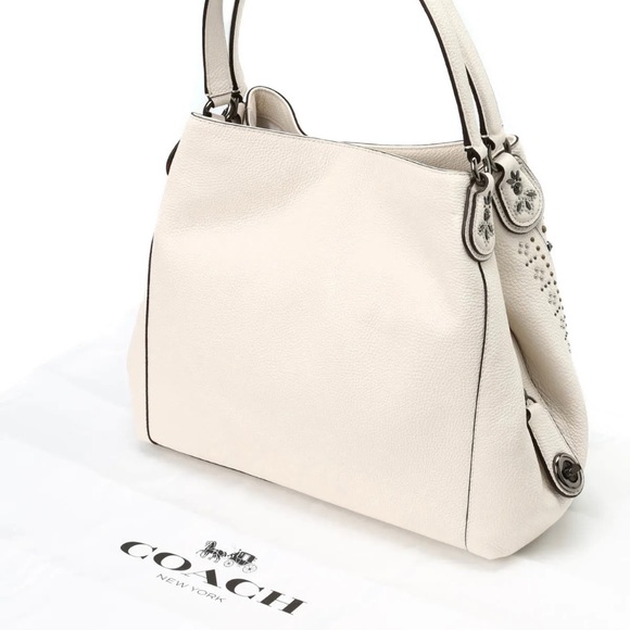 🤍🦄Coach Bandana Rivets Edie31 Shoulder Bag Chalk White F55544 MSRP $450.00 - Picture 14 of 16